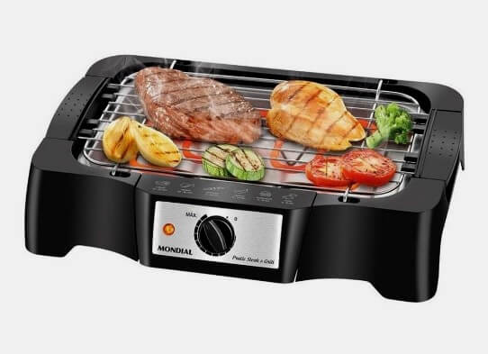 Churrasqueira Elétrica Portátil Pratic Steak & Grill 127v, Mondial