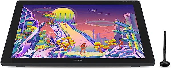 HUION Tablet de desenho gráfico Kamvas 24 Plus QHD com tela QD